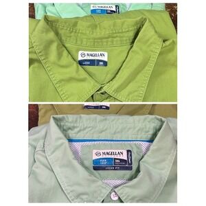 Magellan Outdoors Fish Gear Mens 3XL Short Sleeve Green Bundle